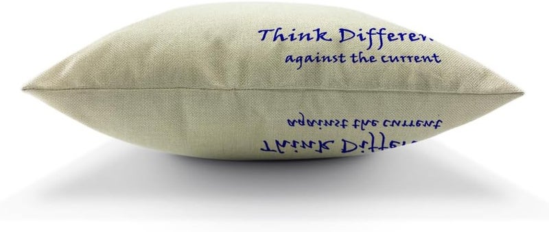 Moslion Many Fishes Think Differently Against The Current Fish Contrast Group Throw Pillow Covers Pillowcases 18x18 Inch Cotton Linen Home Pillow Protector for Men Women - Image 5